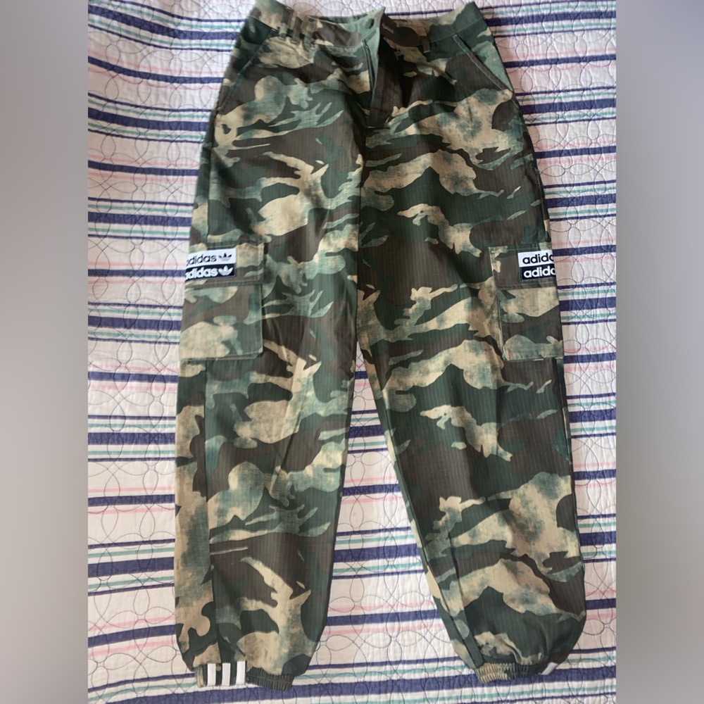 Adidas Camouflage Camo Cargo Track Pants Joggers